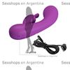  Vibrador con carga usb para estimulacion de punto g y clitoris